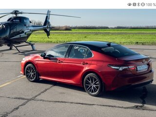 2021 Toyota Camry VIII (XV70) Рестайлинг, красный, 3400000 рублей, вид 2