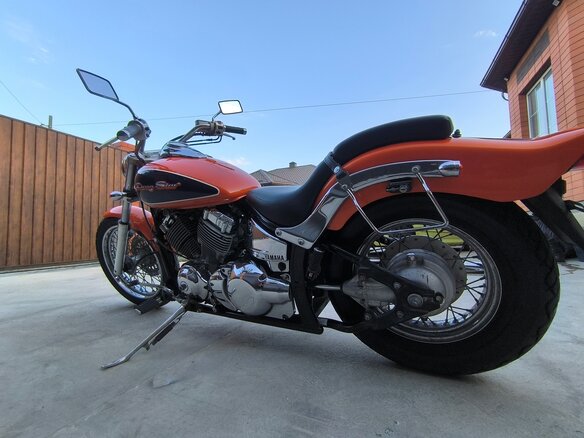 1996 Yamaha XVS400 Drag Star, оранжевый, 335000 рублей - вид 5