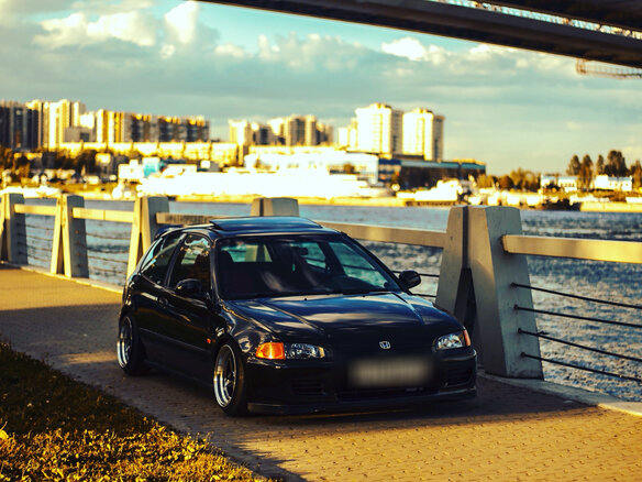 1992 Honda Civic V, чёрный - вид 8