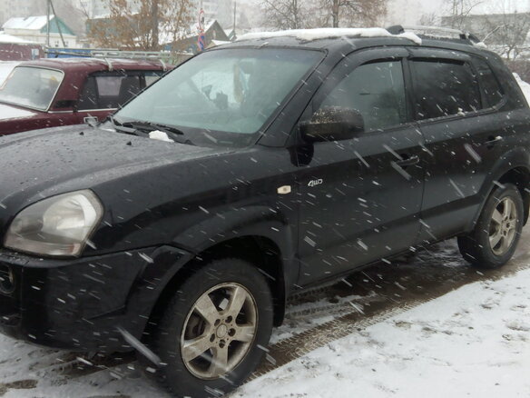 2005 Hyundai Tucson I, чёрный - вид 2