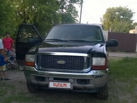 2002 Ford Excursion, чёрный - вид 1