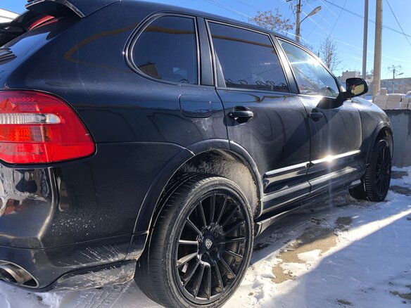 2007 Porsche Cayenne Turbo I Рестайлинг (957), чёрный, 1500000 рублей - вид 35