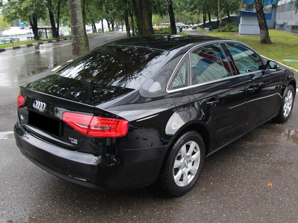 2012 Audi A4 IV (B8) Рестайлинг, чёрный - вид 1