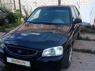 2008 Hyundai Accent ТагАЗ II, чёрный, 385000 рублей, вид 1