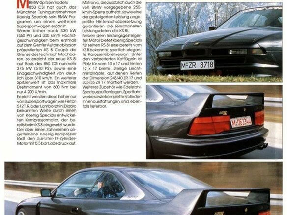 1994 BMW 8 серии 850i I (E31), чёрный - вид 12