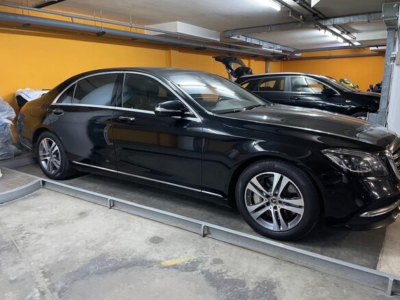2018 Mercedes-Benz S-Класс 450 Long VI (W222, C217) Рестайлинг, чёрный, 4000000 рублей - вид 1