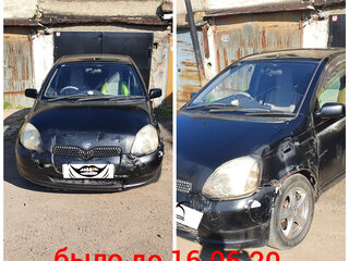 2002 Toyota Vitz I (P10), чёрный, 280000 рублей, вид 2