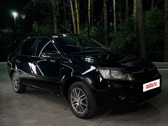 2014 Lada (ВАЗ) Granta I, чёрный, 370000 рублей - вид 1