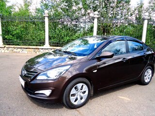 2016 Hyundai Solaris I Рестайлинг, коричневый, 945000 рублей, вид 4