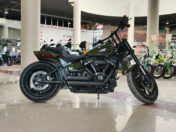 2022 Harley-Davidson Fat Bob, зелёный - вид 4