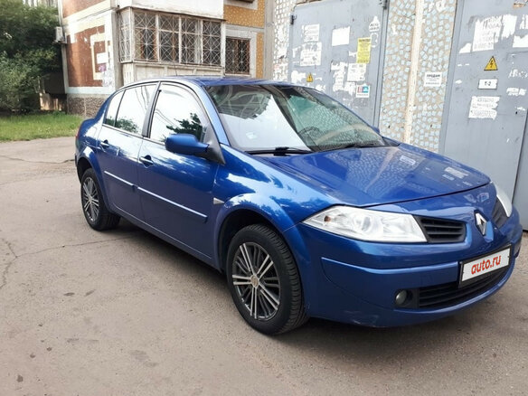 2008 Renault Megane II Рестайлинг, синий