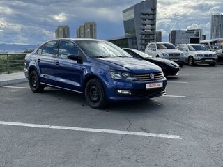 2018 Volkswagen Polo V Рестайлинг, синий, 1227000 рублей, вид 2