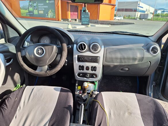 2013 Renault Logan I Рестайлинг, синий, 470000 рублей - вид 18