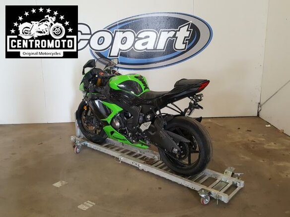 2013 Kawasaki ZX-6 Ninja, зелёный - вид 3