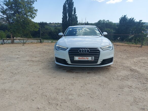 2015 Audi A6 IV (C7) Рестайлинг, белый, 1850000 рублей