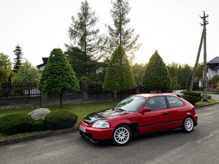 1996 Honda Civic VI, красный, 450000 рублей, вид 1