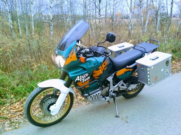 1995 Honda XRV 750 Africa Twin, зелёный - вид 1