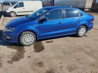 2018 Volkswagen Polo V Рестайлинг, синий, 1200000 рублей, вид 2