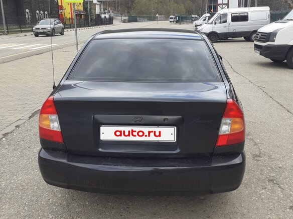 2006 Hyundai Accent ТагАЗ II, чёрный, 475000 рублей - вид 2