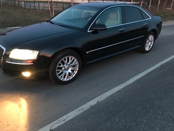 2006 Audi A8 II (D3) Рестайлинг, чёрный - вид 1