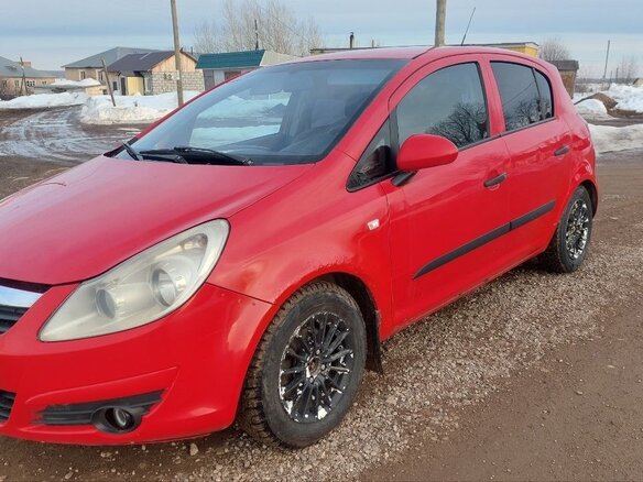 2007 Opel Corsa D, красный, 280000 рублей
