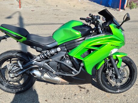 2012 Kawasaki ER-6F (Ninja 650R), зелёный, 420000 рублей, вид 2