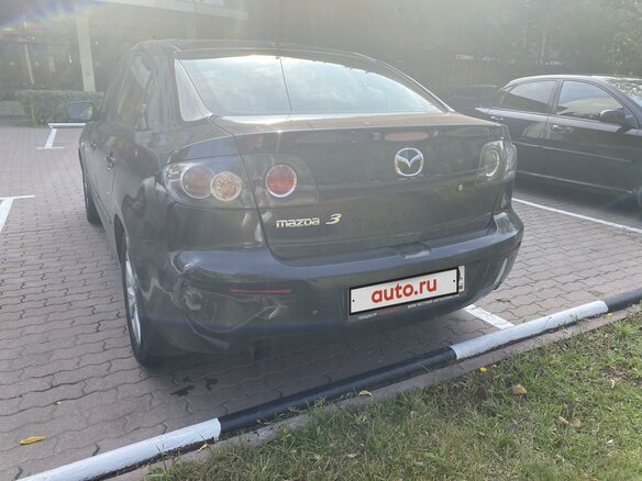 2007 Mazda 3 I (BK) Рестайлинг, чёрный - вид 2