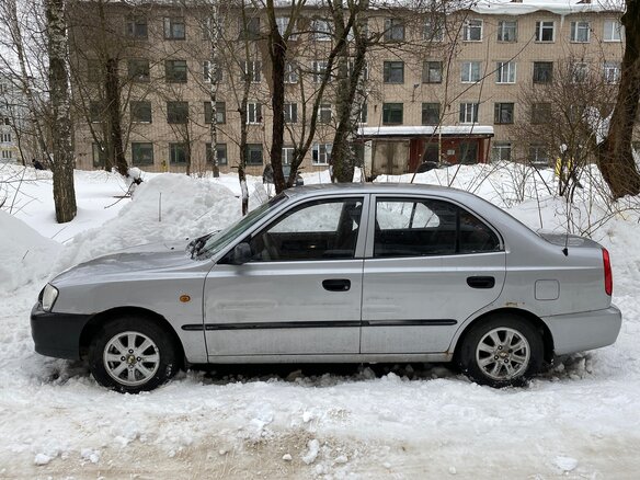 2005 Hyundai Accent ТагАЗ II, серебристый, 330000 рублей - вид 6