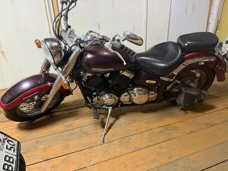 1998 Yamaha XVS400 Drag Star, пурпурный, 320000 рублей, вид 2