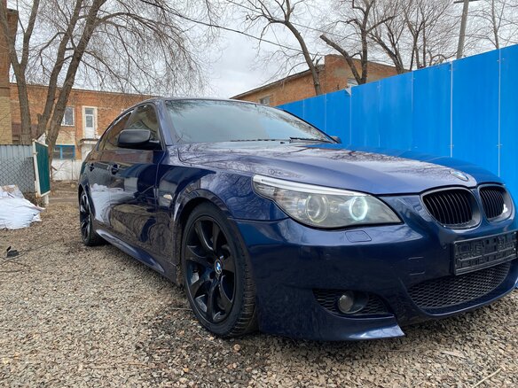 2007 BMW 5 серии 535i V (E60/E61) Рестайлинг, синий, 820000 рублей - вид 7