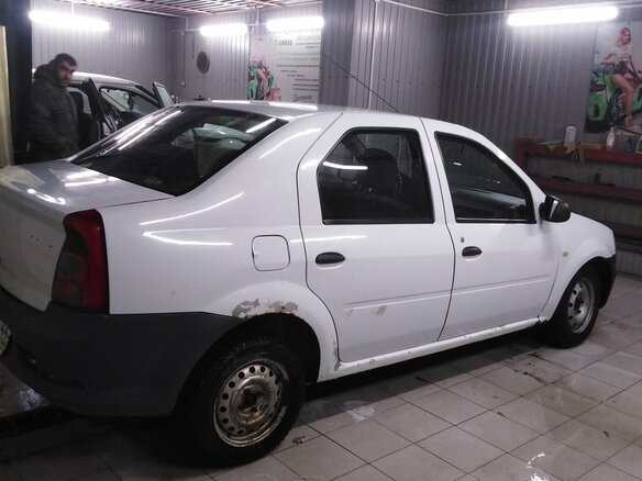 2013 Renault Logan I Рестайлинг, белый, 160000 рублей - вид 5