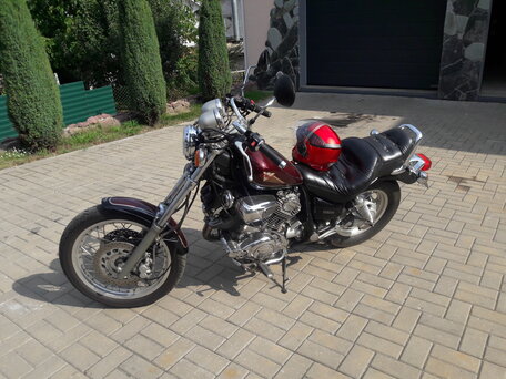 1995 Yamaha XV750 Virago, пурпурный, 247711 рублей, вид 5