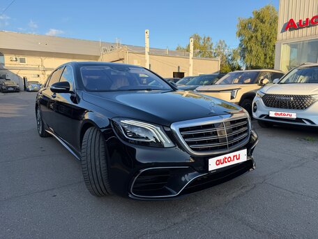 2018 Mercedes-Benz S-Класс 560 Long VI (W222, C217) Рестайлинг, чёрный, 4500000 рублей, вид 3