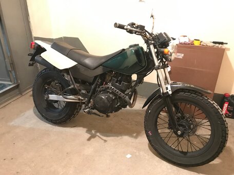 2000 Yamaha TW200, зелёный, 200000 рублей, вид 1