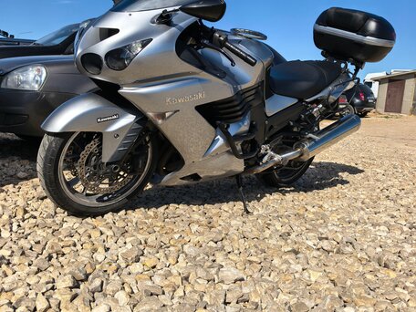 2007 Kawasaki ZZR 1400, серебристый, 800000 рублей, вид 1