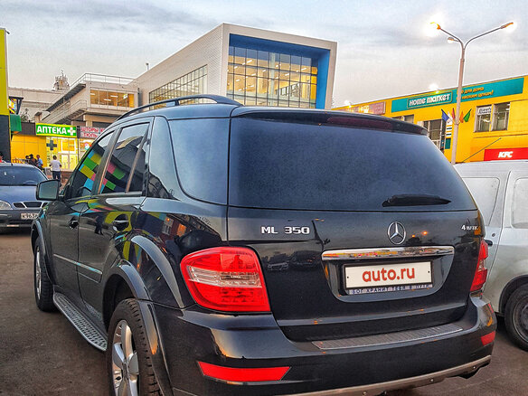 2009 Mercedes-Benz M-Класс 350 II (W164) Рестайлинг, чёрный - вид 2