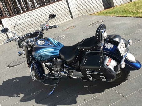 2008 Yamaha XV 1700 Road Star, зелёный, 800000 рублей, вид 2