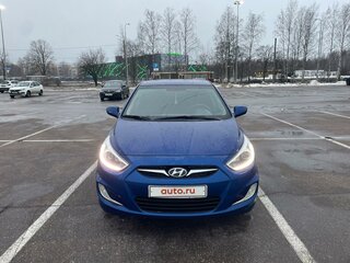2013 Hyundai Solaris I, синий, 538000 рублей, вид 2