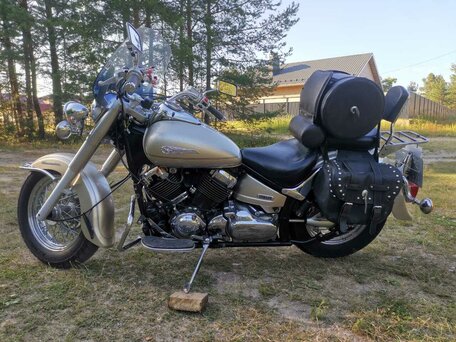 2004 Yamaha XVS650 Drag Star, жёлтый, 400000 рублей, вид 1