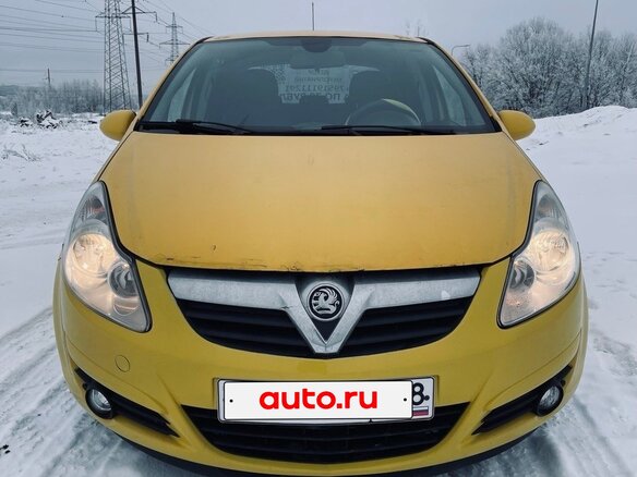 2008 Opel Corsa D, жёлтый, 288000 рублей