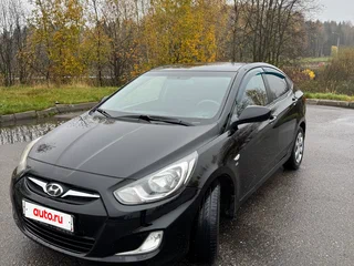 2011 Hyundai Solaris I, чёрный, 770000 рублей, вид 3