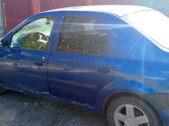 2008 Renault Logan I, синий, 220000 рублей - вид 3