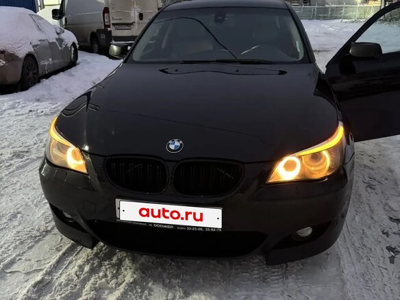 2009 BMW 5 серии 525i V (E60/E61) Рестайлинг, чёрный, 1400000 рублей - вид 5