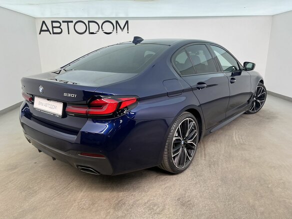 2021 BMW 5 серии 530i xDrive VII (G30/G31/G38) Рестайлинг, синий - вид 2