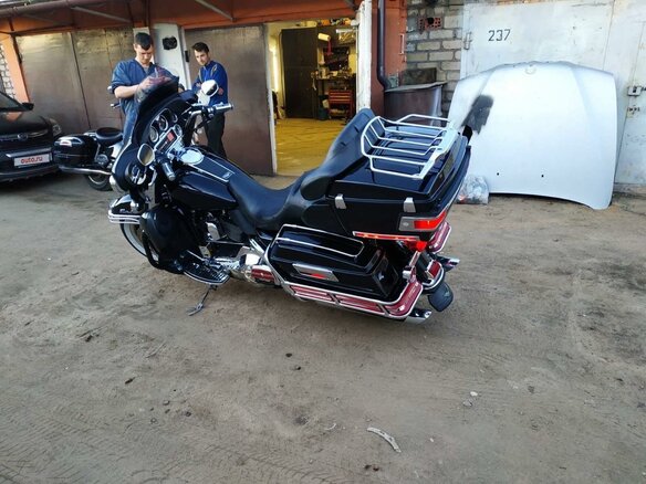 2005 Harley-Davidson Electra Glide, чёрный, 750000 рублей - вид 6
