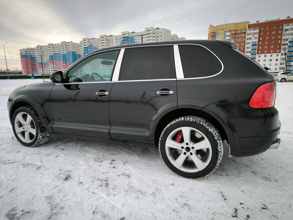 2003 Porsche Cayenne Turbo I (955), чёрный, 1500000 рублей - вид 11