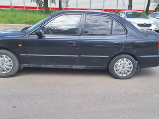 2005 Hyundai Accent ТагАЗ II, чёрный, 200000 рублей, вид 4