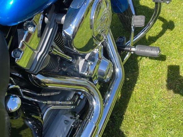 2004 Harley-Davidson Softail Standard, синий, 796000 рублей - вид 3
