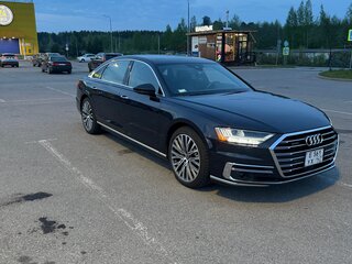 2019 Audi A8 Long 55 TFSI IV (D5), синий, 5250000 рублей, вид 4