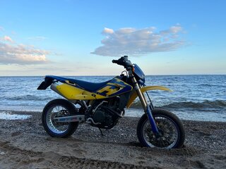 2004 Husqvarna SM 400, жёлтый, 350000 рублей, вид 4